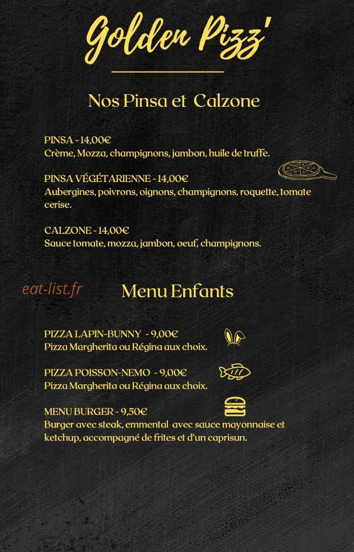 Golden pizz — carte page 6