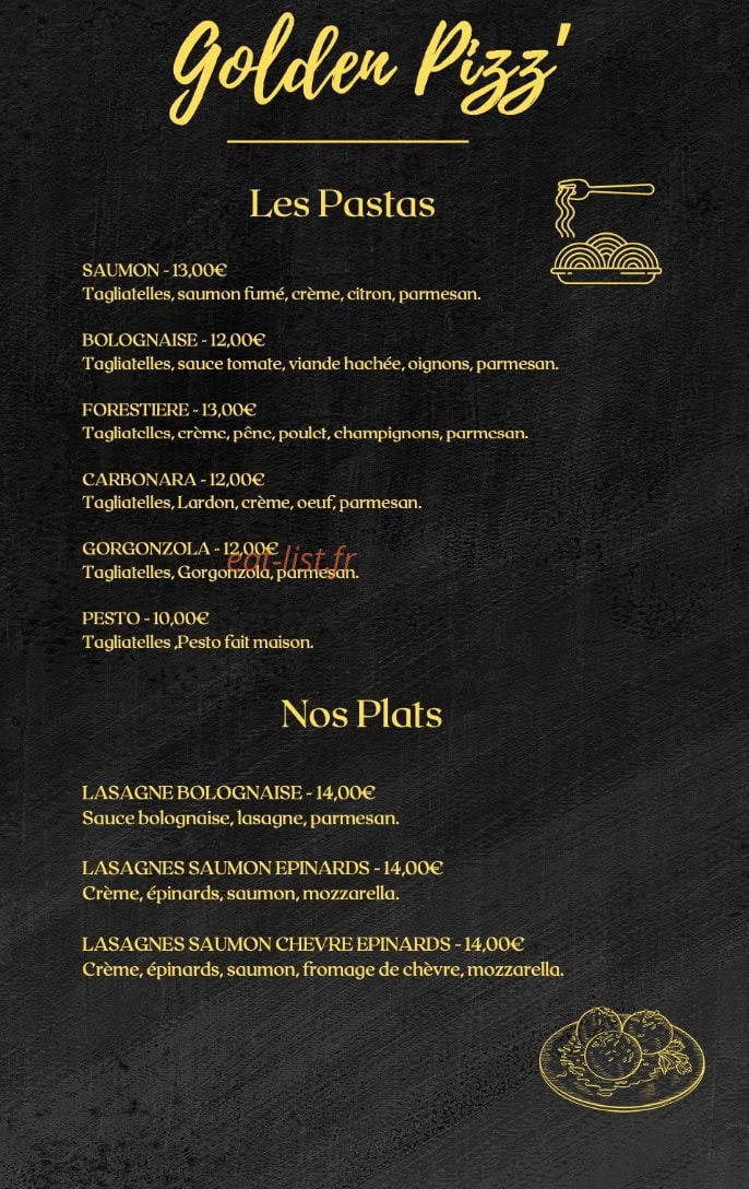 Golden pizz — carte page 4