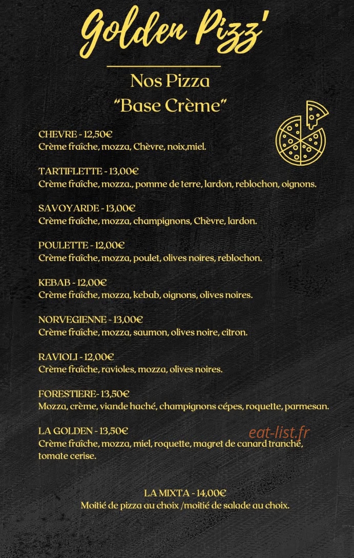 Golden pizz — carte page 3