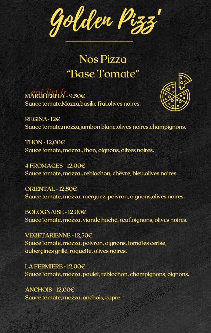 Golden pizz — carte page 2