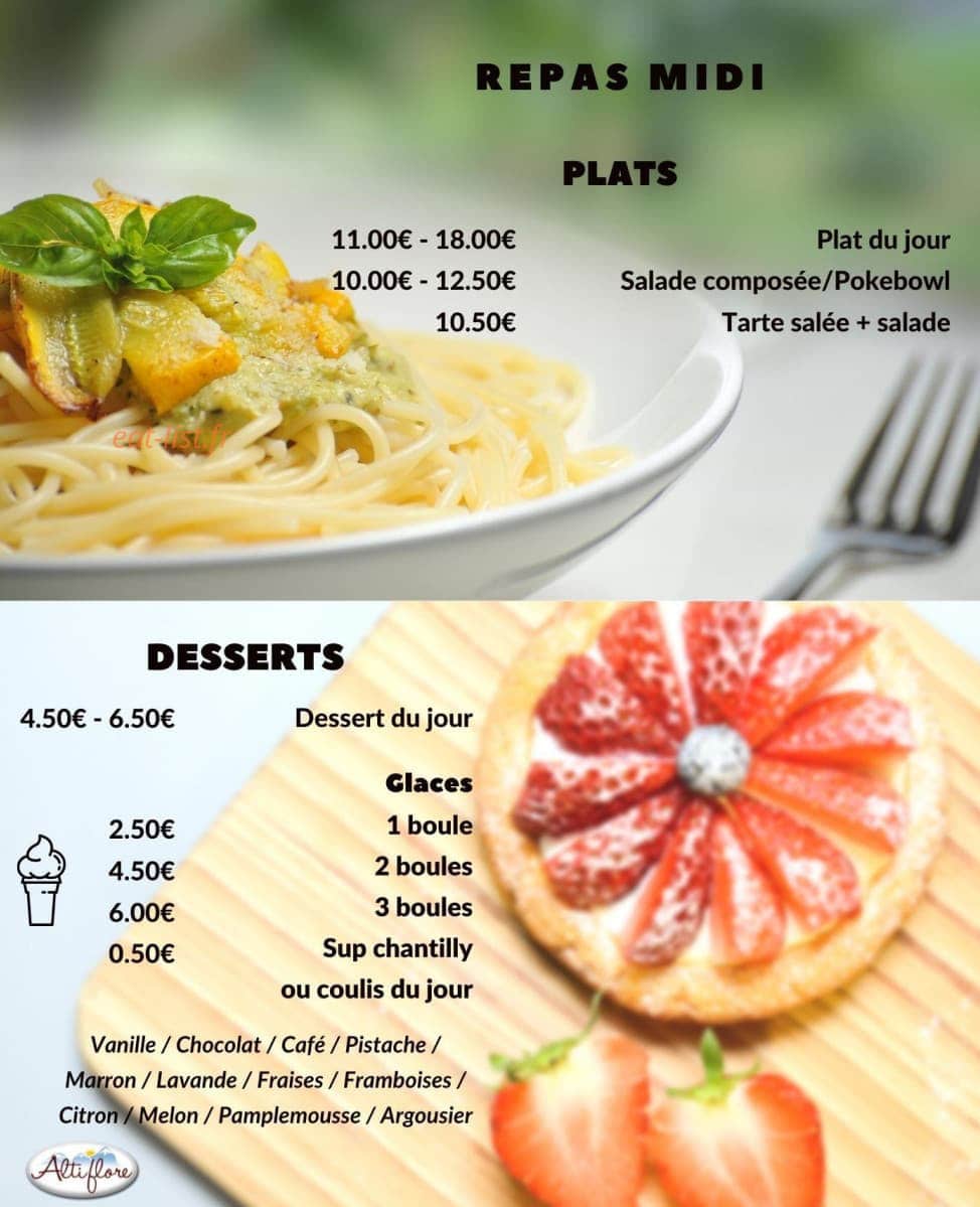 L'Instant Gourmand — carte page 1