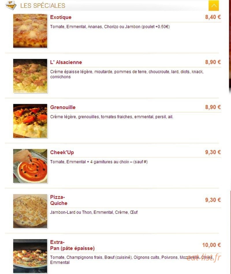 Pizza'Chic — carte page 6