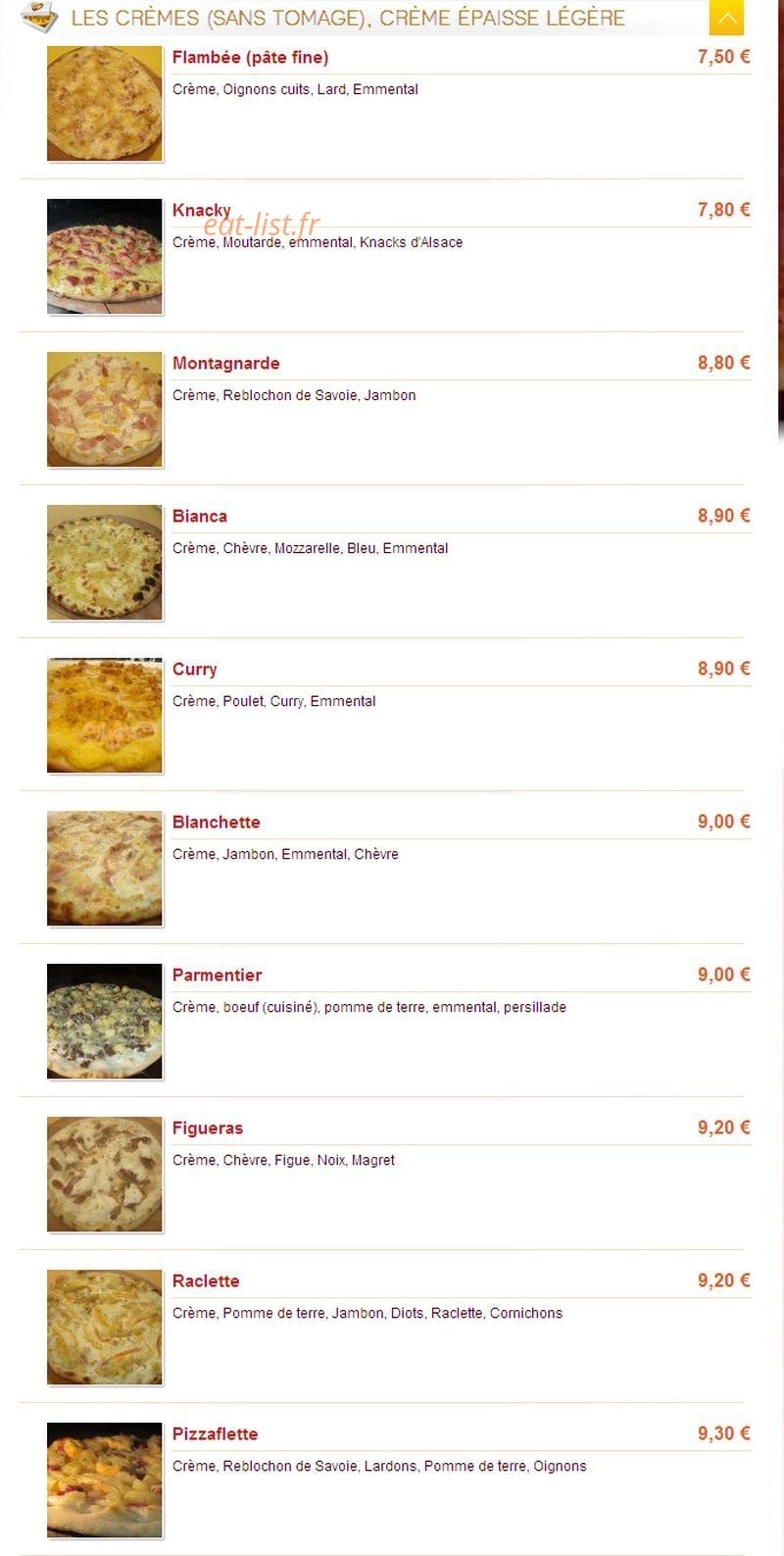Pizza'Chic — carte page 3
