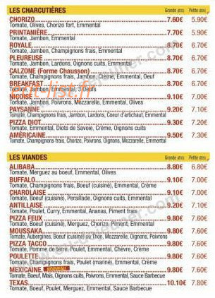 Pizza Chic — carte page 2