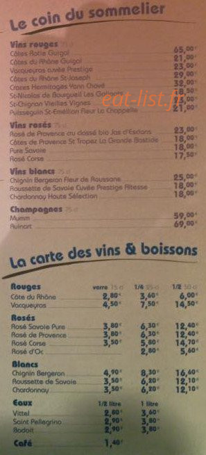 Brasserie des Landiers — carte page 3