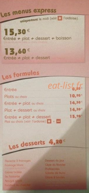 Brasserie des Landiers — carte page 2