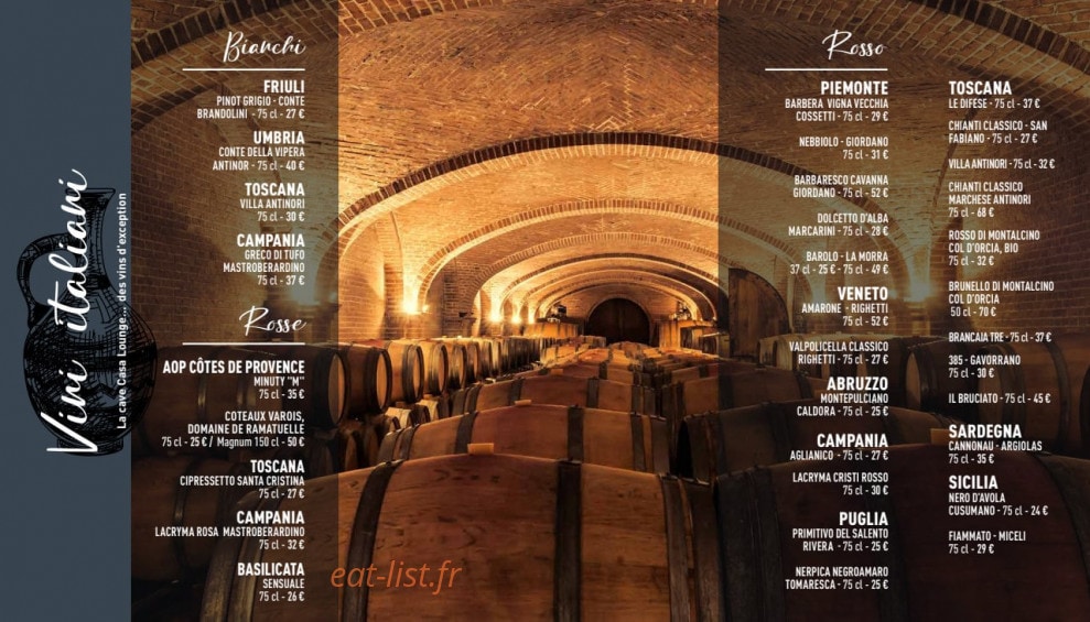 Casa Lounge — carte page 12