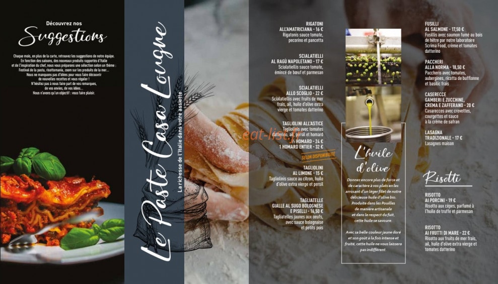 Casa Lounge — carte page 9