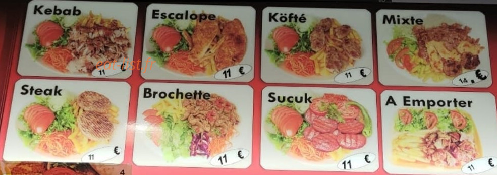 Chambéry Kebab Tacos — carte page 1