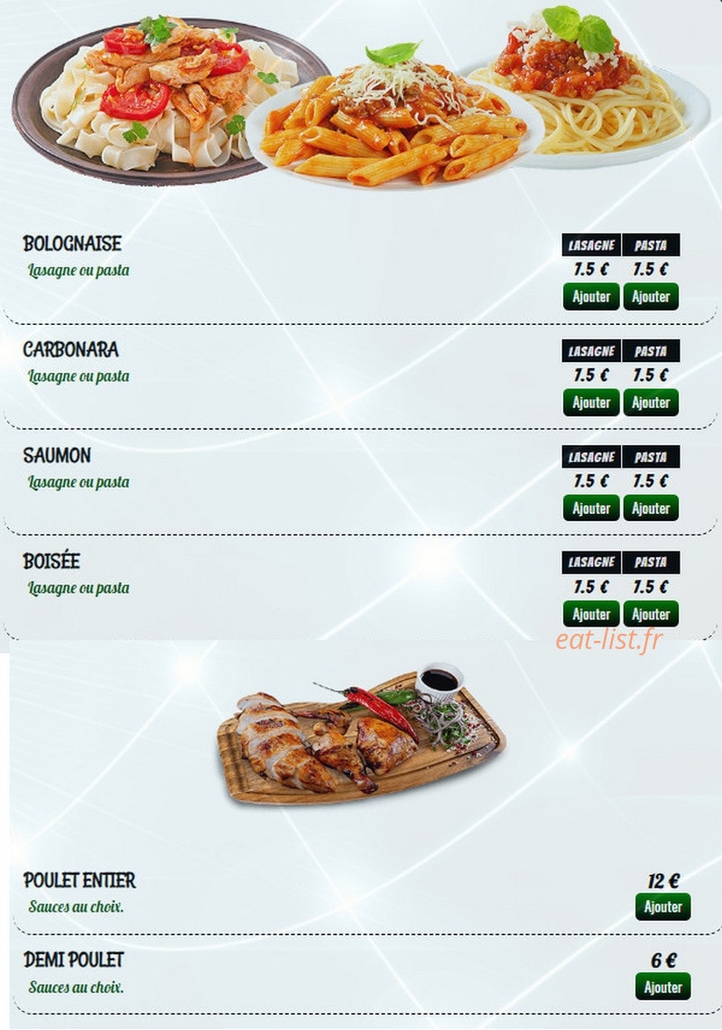 Eat five — carte page 7