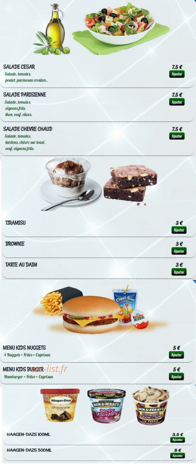 Eat five — carte page 8