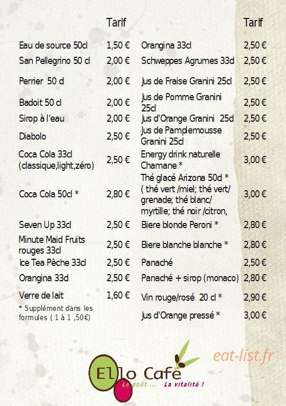 Ello Café — carte page 8