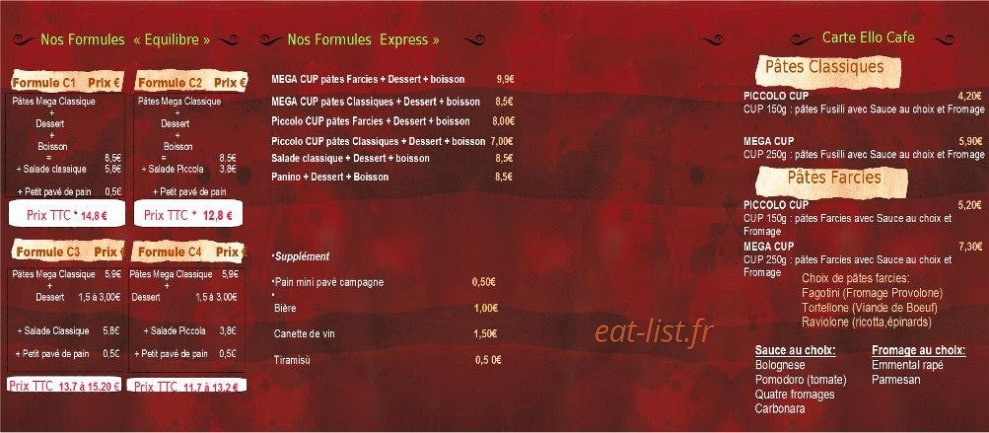 Ello Café — carte page 2