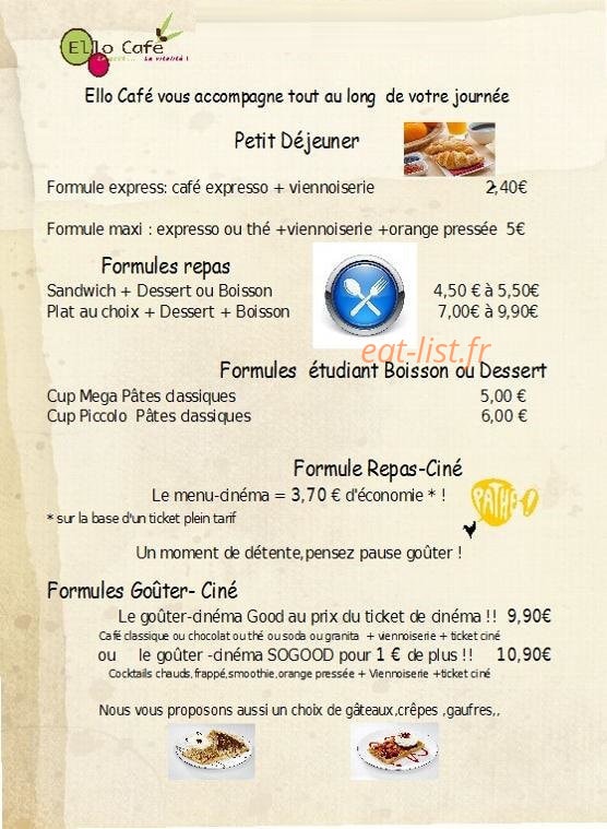 Ello Café — carte page 4