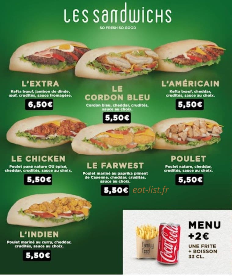 Family food — carte page 1