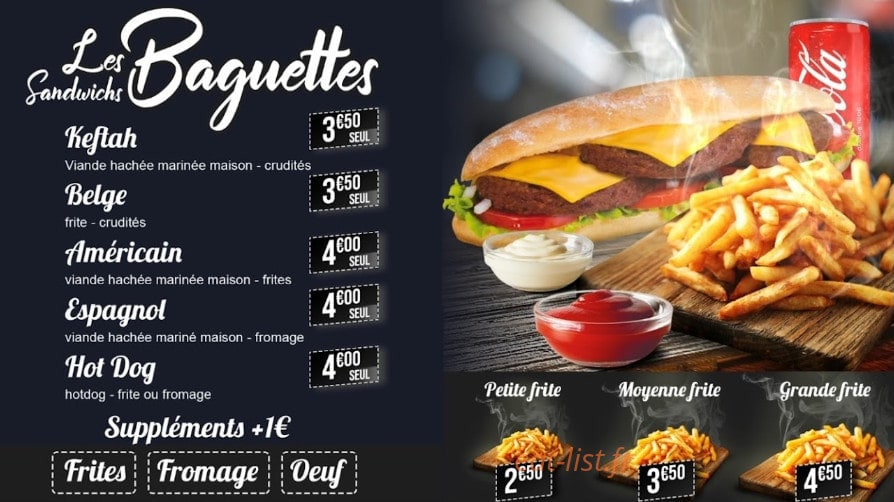 Fresh Food — carte page 1