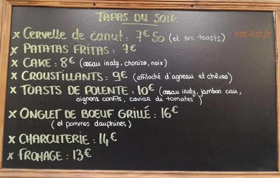 La Mezcla Bistrot — carte page 2