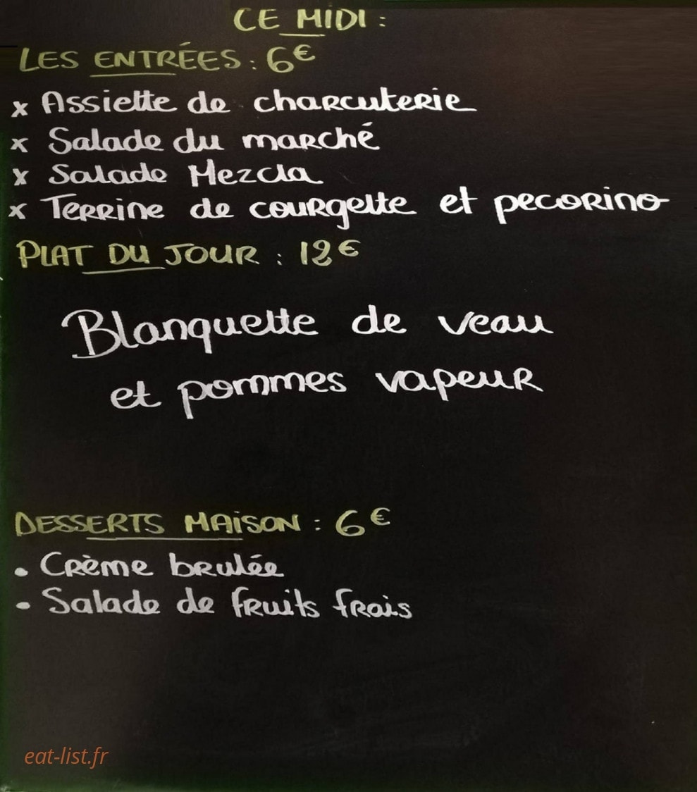La Mezcla Bistrot — carte page 1