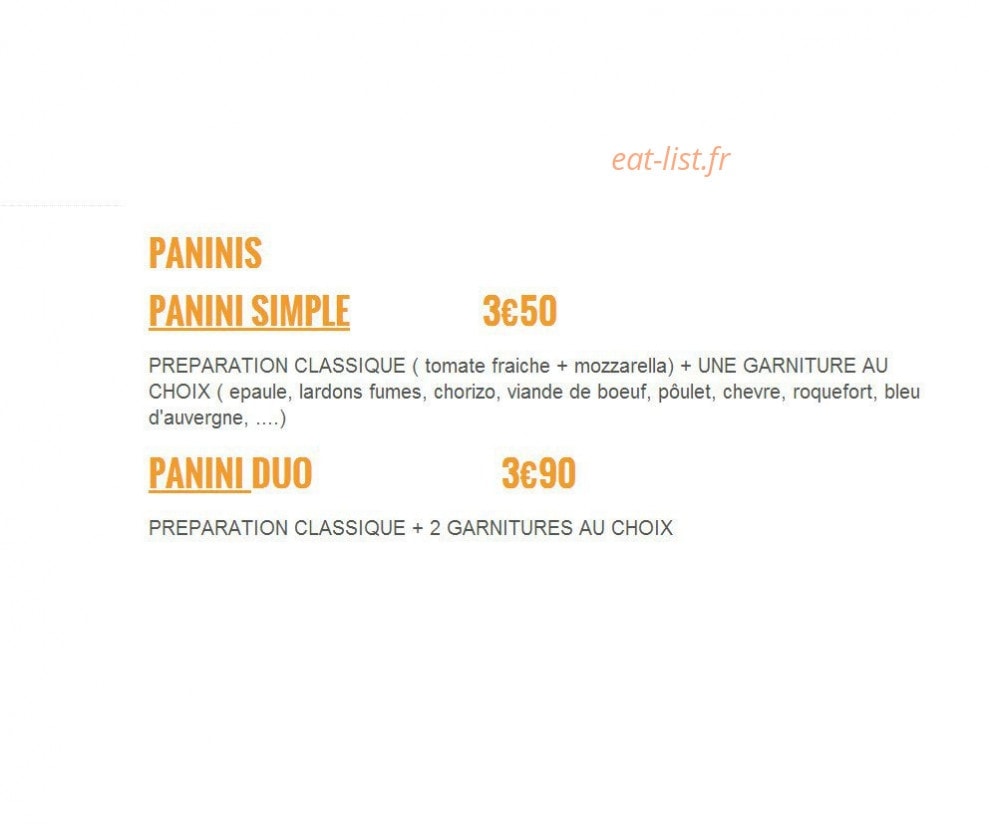La Pizzetta — carte page 6