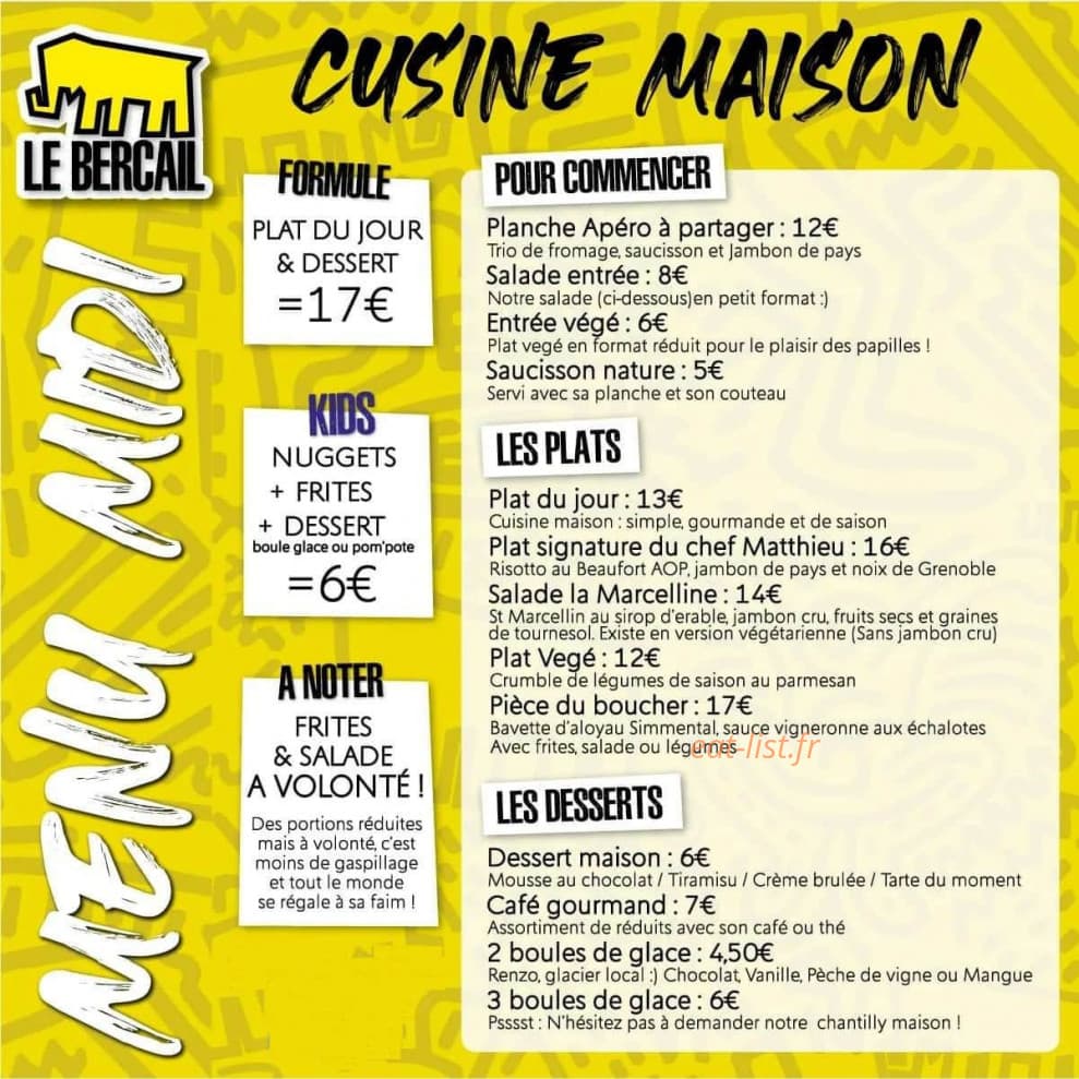 Le Bercail — carte page 1