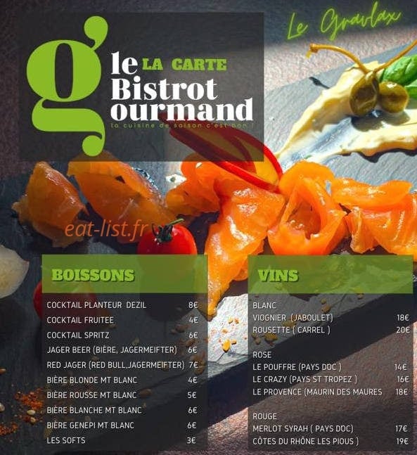 Le Bistrot Gourmand — carte page 2