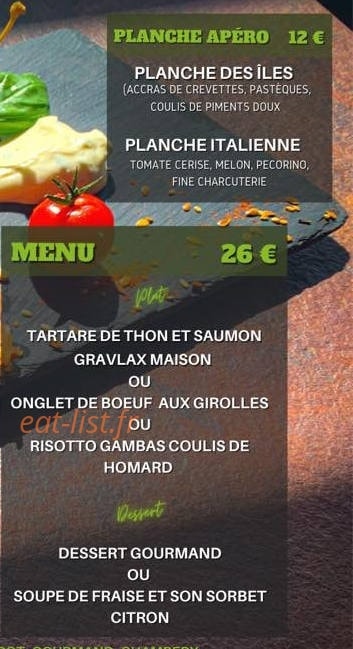 Le Bistrot Gourmand — carte page 1