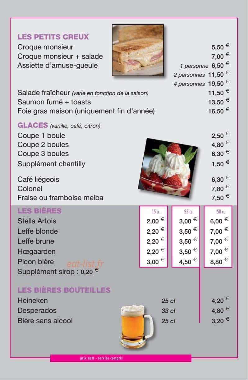 Le Caveau — carte page 8