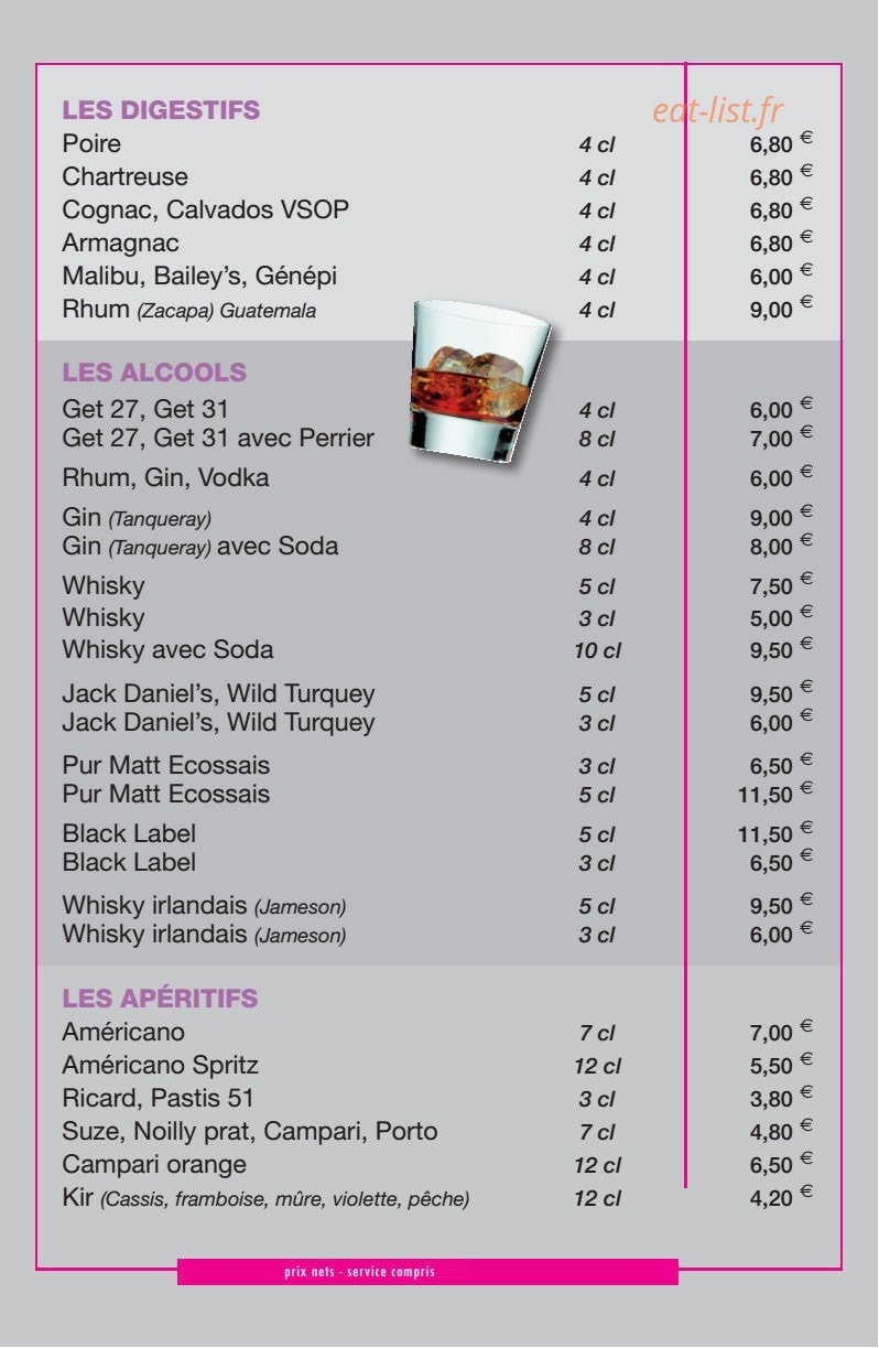 Le Caveau — carte page 7