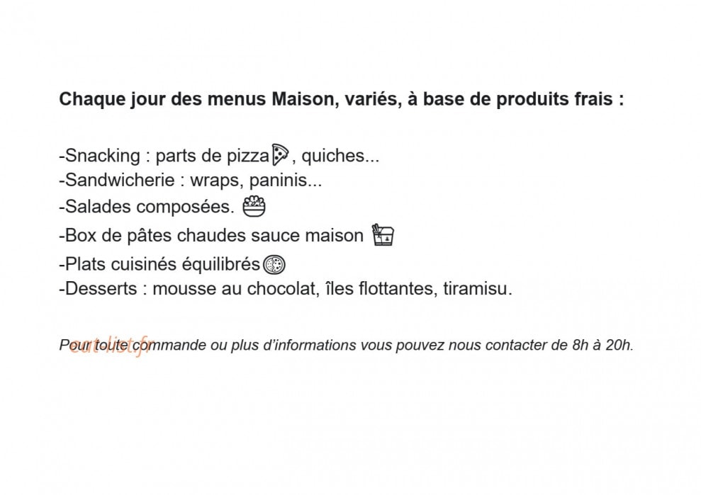 Le Coin de Table — carte page 1