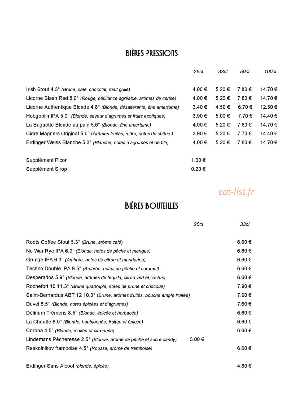 Le P'tit Monge — carte page 3