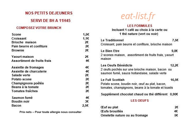 Le Scone House — carte page 1
