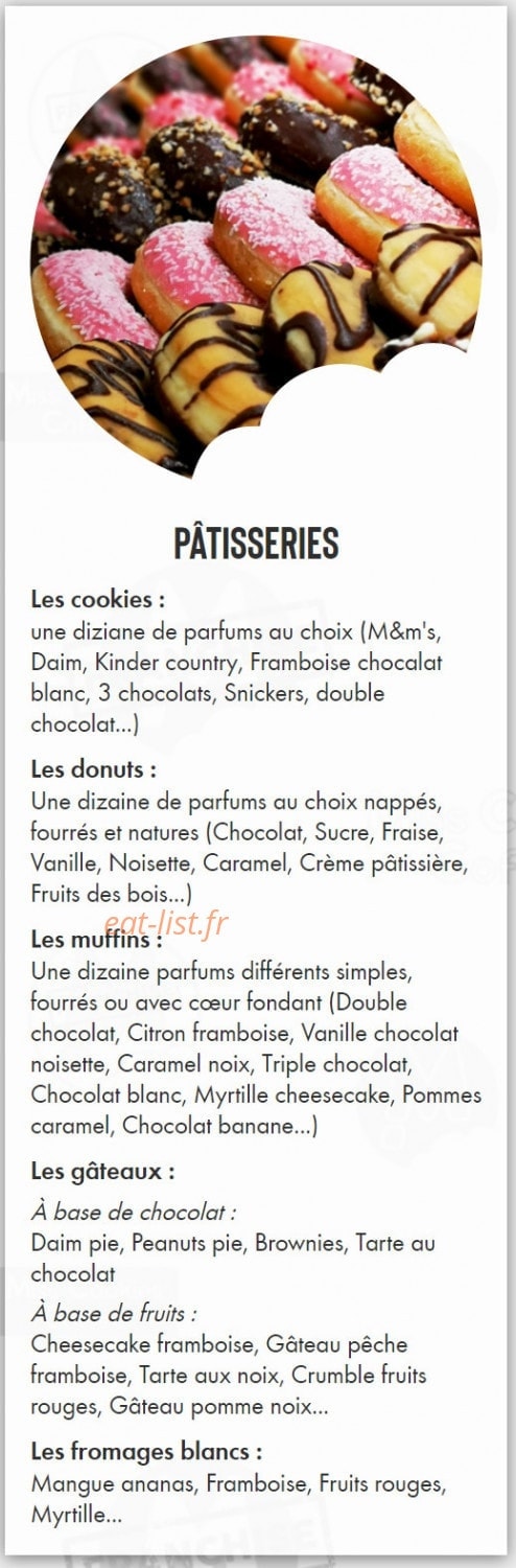Miss Cookies — carte page 1