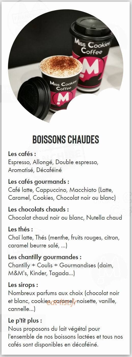 Miss Cookies — carte page 4