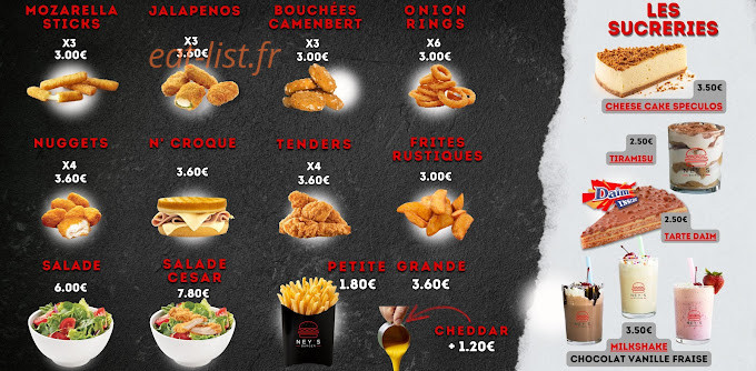 Ney's Burger — carte page 3