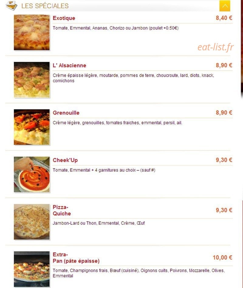 Pizza'Chic — carte page 6