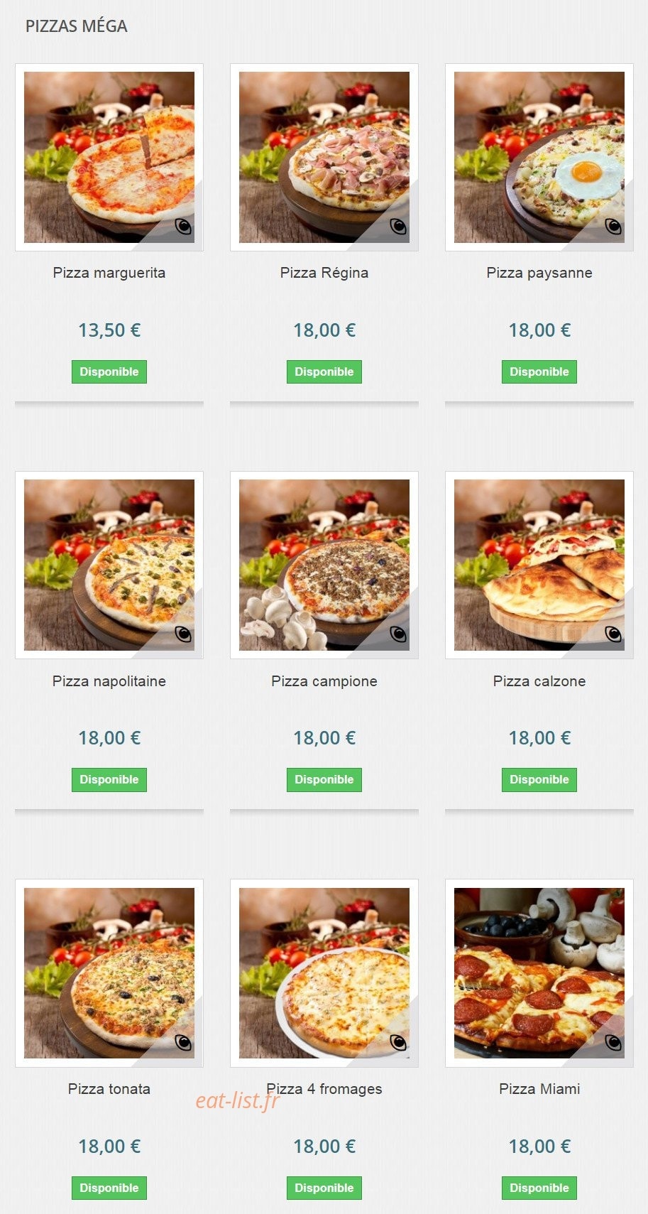 Pizza Di Napoli — carte page 9
