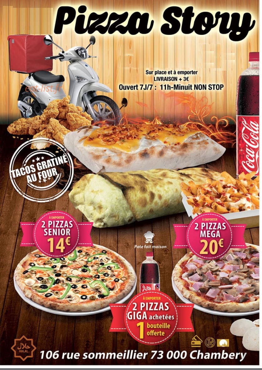 Pizza Story — carte page 1