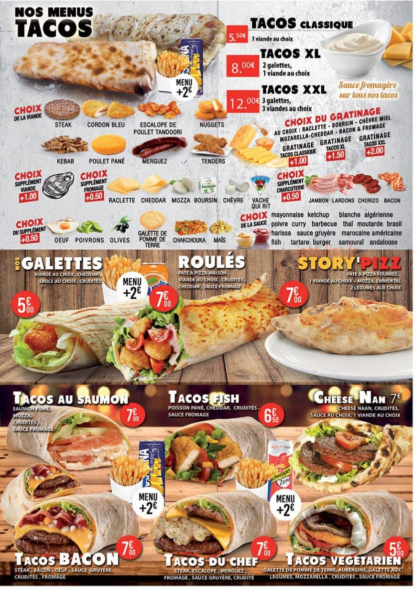 Pizza Story — carte page 2