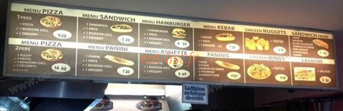 Pizzeria du Faubourg — carte page 1