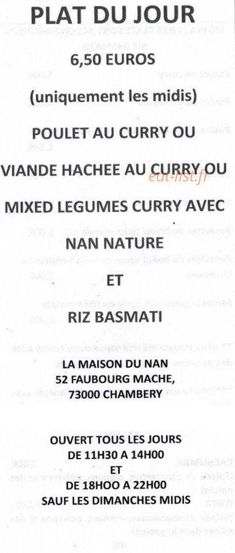 Rapid Food — carte page 2