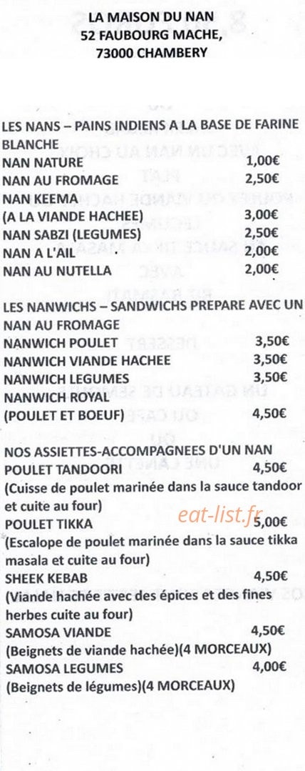 Rapid Food — carte page 3