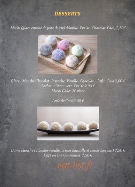 Restaurant Bambou D’Or — carte page 5