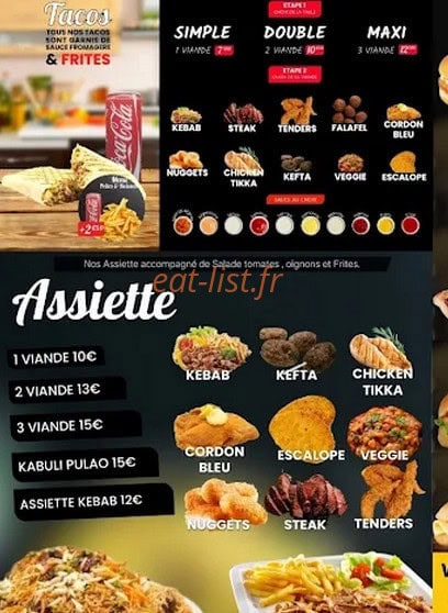 Super Tasty Food — carte page 1