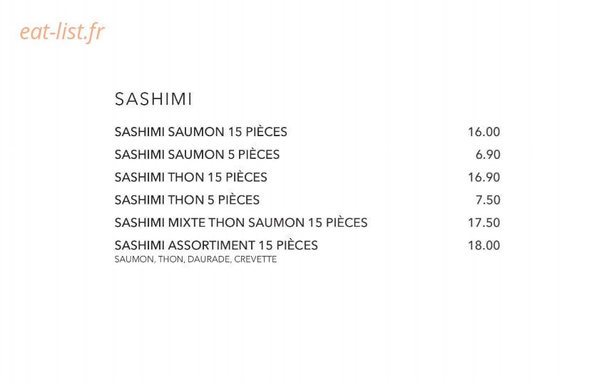 Sushi Shop — carte page 27
