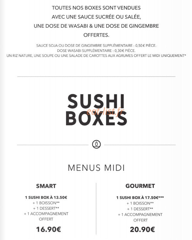 Sushi Shop — carte page 8