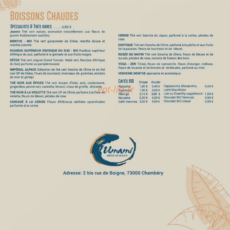 Umami — carte page 11