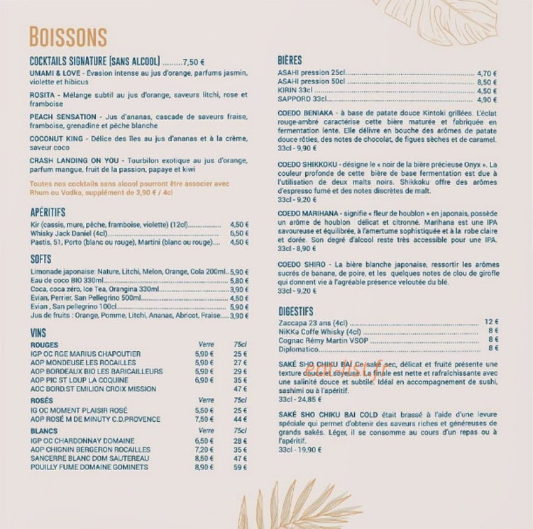 Umami — carte page 12