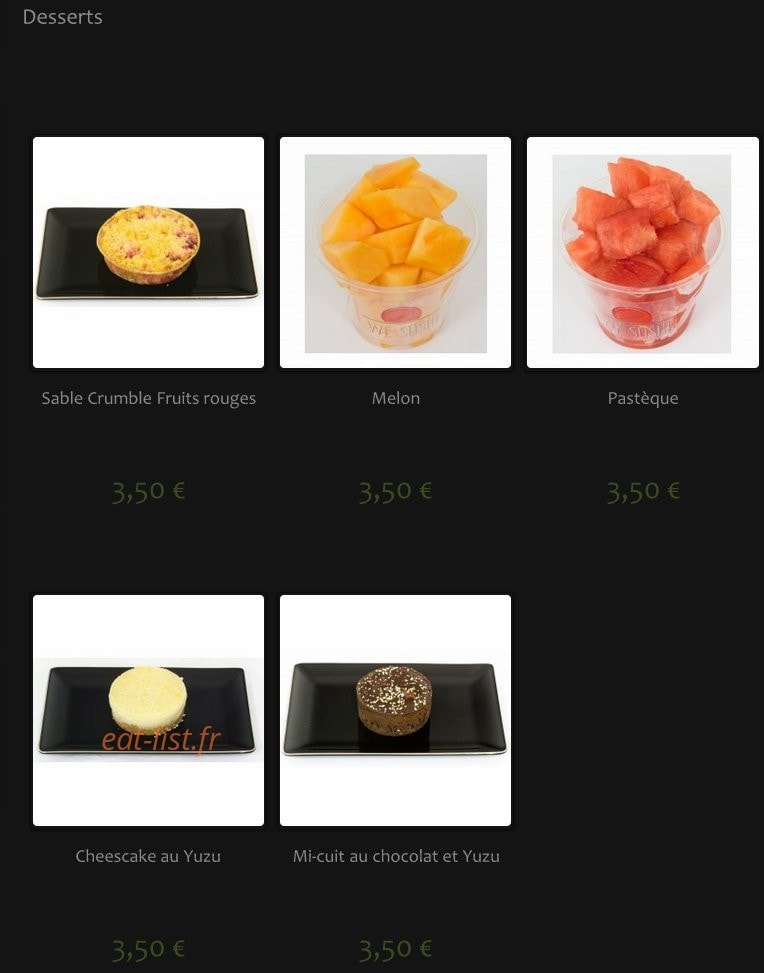 We Sushi — carte page 16
