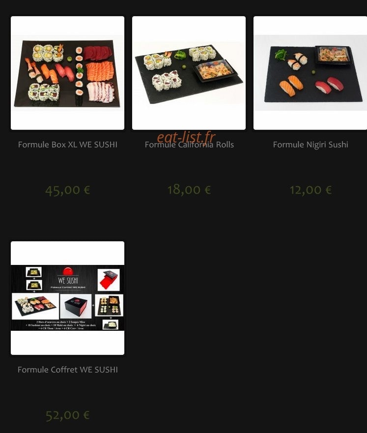 We Sushi — carte page 2