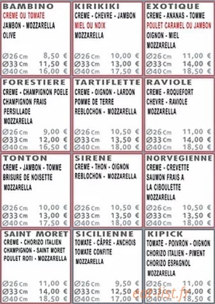 Anzio pizza — carte page 3